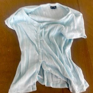 Blue button down t-shirt for kids